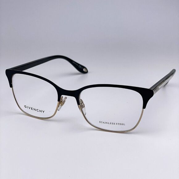 NEW Givenchy GV0076 2M2 Black Gold Rectangle Women Eyeglasses - Picture 3 of 11